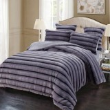 Cumpara ieftin Lenjerie Pat Extra-Pufoasa Elementor Co007, Microfibra Plusata, 6 Piese, , Gri