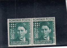 ROMANIA 1940 LP 142 I CORNELIU ZELEA CODREANU PERECHE MNH foto