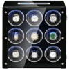 Cutie intors ceasuri automatice iUni, Luxury Watch Winder 9, Touchscreen, Negru
