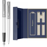 Set Stilou + Pix Waterman Allure DeLuxe White CT cutie cadou