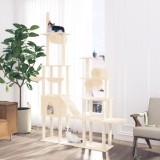 VidaXL Ansamblu de pisici cu st&acirc;lpi din funie de sisal, crem, 279 cm