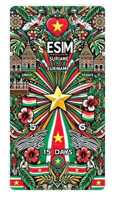 eSIM Suriname, Unlimited Plus, 15 Days foto
