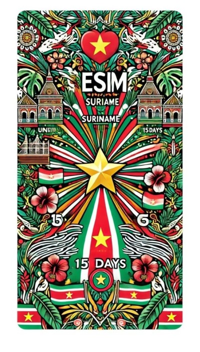 eSIM Suriname, Unlimited Plus, 15 Days