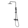 Sistem de Dus Termostatic cu Para Dus de Mana in 3 Pozitii Inaltime Reglabila Lemark Bronx LM3772BL Negru