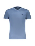 Tricou barbati, cu mini logo, Slim fit, Albastru deschis (Marime: S)