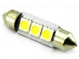 Bec Sofit 3 Led SMD Led-uri 12V Lumina Albastra ( 11 x 39MM) ( Set 2 Buc ) 85548B TCT-1272, General