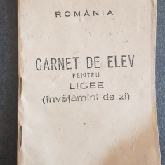 Pentru colectionari, carnet de elev liceu anii 80