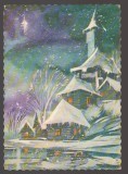 CPIB 24580 CARTE POSTALA - PEISAJ DE IARNA, CIRCULATA, STAMPILA, TIMBRU
