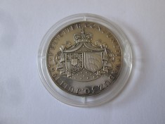 Rara! Liechtenstein medalie Proof argint 900:Sarbatorirea nuntii regale 1967 foto