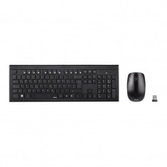 Set tastatura/mouse wireless Cortino Hama, USB, layout RO, 1600 dpi, 105 taste, Negru