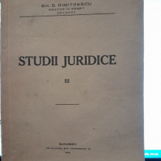 Studii juridice III - Gh. D. Dimitrescu