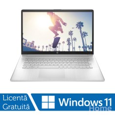 Laptop Nou HP 17-CN0075, Intel Core i7-1165G7 2.80 - 4.70GHz, 16GB DDR4, 256GB SSD + 1TB HDD, HD+ IPS, Webcam, 17.3 Inch, Natural Silver + Windows 11 foto