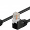 Cablu patch UTP CAT5e RJ45 2x90 3m CCA negru Goobay