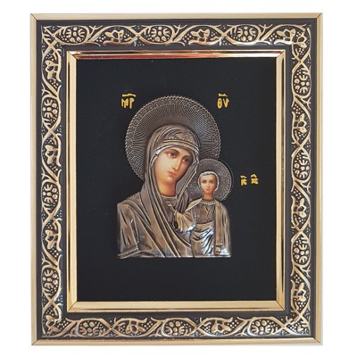 Icoana Maica Domnului cu Pruncul Bronz foto