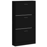 Cumpara ieftin Pantofar, negru, 59x17x108 cm, lemn compozit