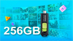 USB Flash Drive ADATA 256GB, UC300, USB Type-C, Black foto