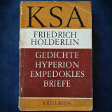 KSA - GEDICHTE HYPERION EMPEDOKLES BRIEFE - FRIEDRICH HOLDERLIN