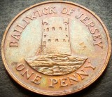 Moneda exotica 1 PENNY - JERSEY, anul 1986 * cod 3440