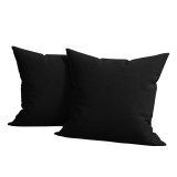 Set 2 huse pernute decorative din catifea cu fermoar, 45x45 cm, Madison, densitate 700 g/ml, Negru