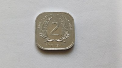 Statele Est-Caraibiene -Caribbean Territories -2 cents 1998 foto