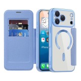 Husa iPhone 17 Pro Max Asteroid GSM SmartMag Book Case, bleu