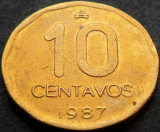 Cumpara ieftin Moneda 10 CENTAVOS - ARGENTINA, anul 1987 * cod 2751 A, America Centrala si de Sud