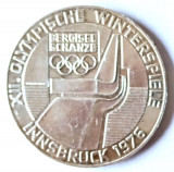 AUSTRIA 100 SCHILLING 1976 XII OLYMPSCHE WINTER SPIELE INNSBRUCK ARGINT AUNC, Europa