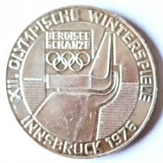 AUSTRIA 100 SCHILLING 1976 XII OLYMPSCHE WINTER SPIELE INNSBRUCK ARGINT AUNC