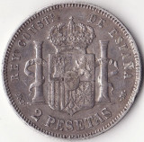 Moneda Spania - 2 Pesetas 1882 - Argint, Europa