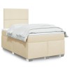 Gossi pat box spring cu saltea, crem, 120x200 cm, textil