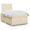 Gossi pat box spring cu saltea, crem, 120x200 cm, textil