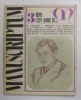 MANUSCRIPTUM , REVISTA EDITATA DE MUZEUL LITERATURII ROMANE , NR. 3 , ANUL IX , 1978
