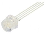 LED RGB 8mm 100&deg; Convex - Interval Temperatură: -30&deg; p&acirc;nă la 85&deg;C, Nr. Term: 4, Optosupply