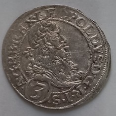 Leopold I, 3 Kreuzer 1664, Viena.