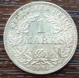 (A319) MONEDA DIN ARGINT GERMANIA - 1 MARK 1914, LIT. G, STARE FOARTE BUNA, Europa