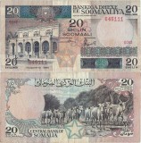 1986 , 20 shilin soomaali / somali shillings ( P-33b ) - Somalia