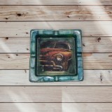 Cumpara ieftin Scrumiera Clasica tip Vintage Car culoare Verde