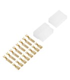 Cupla 8 contacte cu protectie papuc auto 8x tata+mama 6.3mm