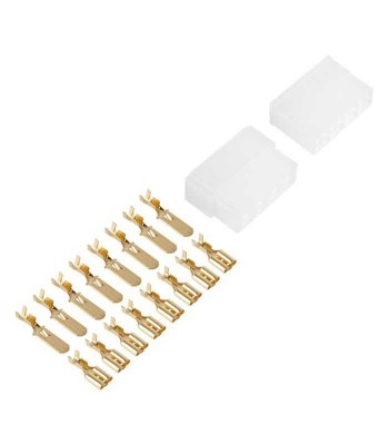 Cupla 8 contacte cu protectie papuc auto 8x tata+mama 6.3mm foto