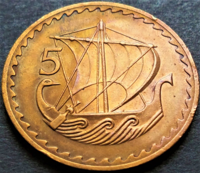 Moneda exotica 5 MILS - CIPRU, anul 1971 * cod 3719 A = patina deosebita foto