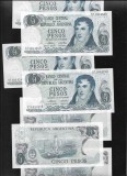 Argentina 5 pesos 1974(76) unc pret pe bucata