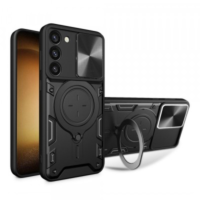 Husa pentru Samsung Galaxy S23 S911, Techsuit, CamGuard Pro, Neagra foto