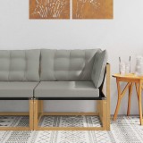 vidaXL Sofa Colțar pentru Exterior Lemn solid de Acacia și Textilene 901642