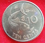 (M1544) MONEDA SEYCHELLES - 10 CENTS 1997, EXOTICA