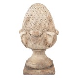 Cumpara ieftin Con brad decorativ ceramica bej 27x27x45 cm
