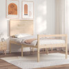 VidaXL Cadru de pat senior cu tăblie, 100x200 cm, lemn masiv