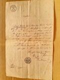 H378-I-Act antic 1859 Imperiul habsburgic Austria stampila timbre 15 koroane stare foarte buna carton. Marimi 33,5/ 20,5 cm.