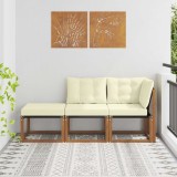 vidaXL Unități de canapea modulară de exterior 3 Bucată natural 900625