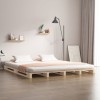 VidaXL Pat din paleți Double, 135x190 cm, lemn masiv de pin 821432