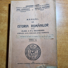 manual de istoria romanilor-pentru clasa a 4-a secundara-1936-varianta cenzurata